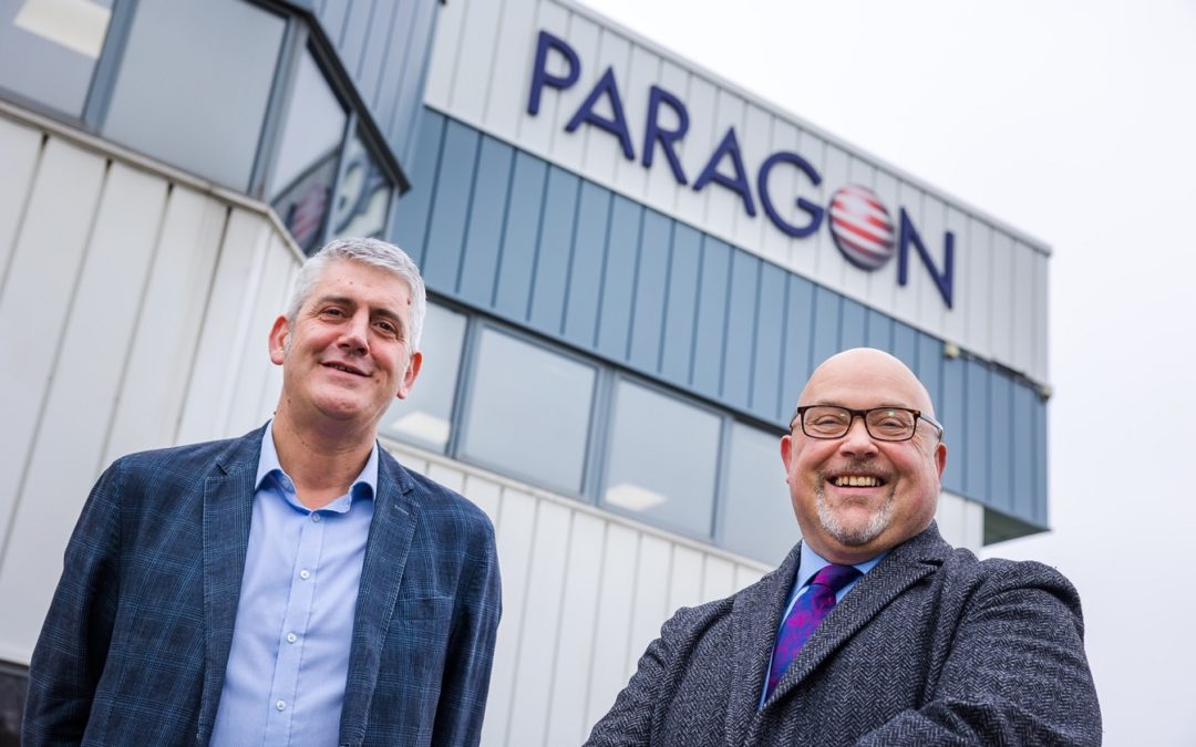 Steve Pollard, Site Director of Paragon, with Cllr Graeme Miller at the business site at Pallion Trading Estate