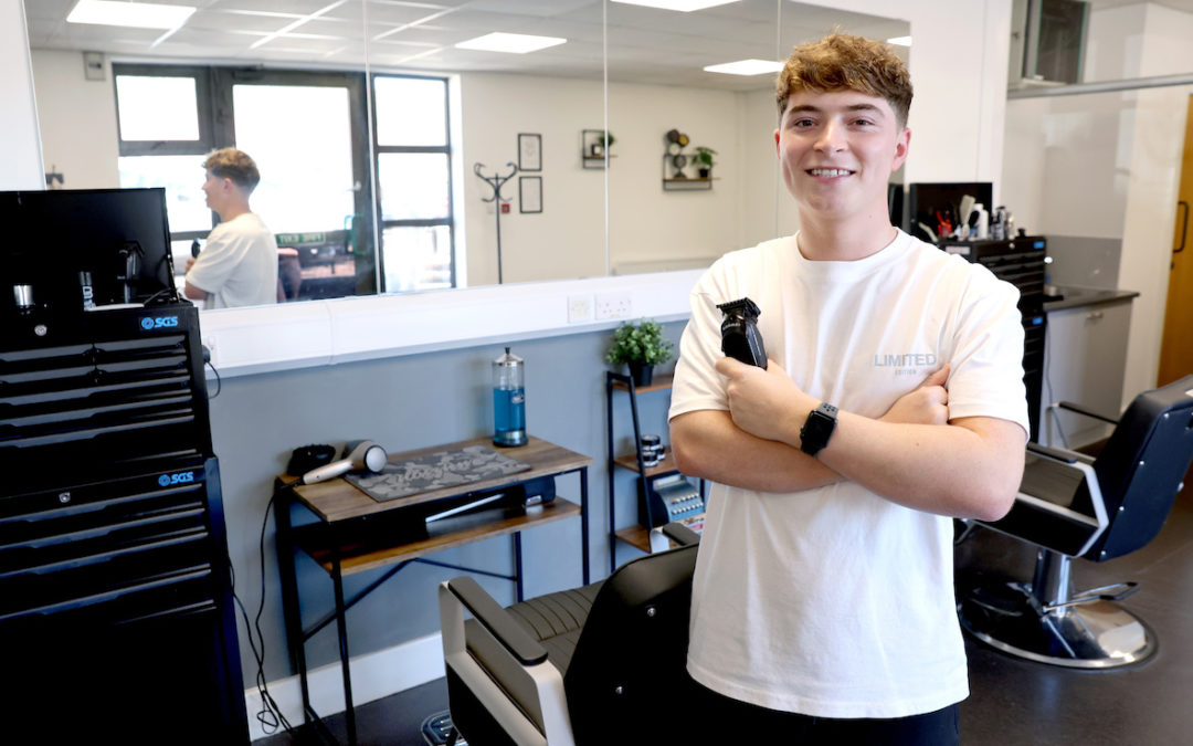 Young barber opens first shop at the North East BIC