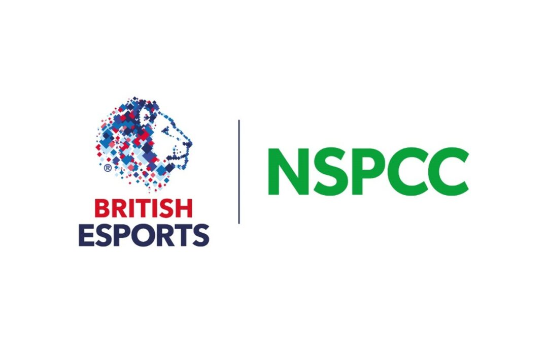 British Esports logo and NSPCC logo