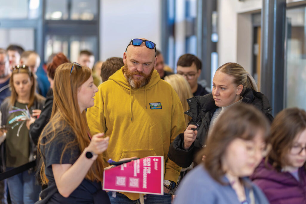 Students receiving advice at University of Sunderland