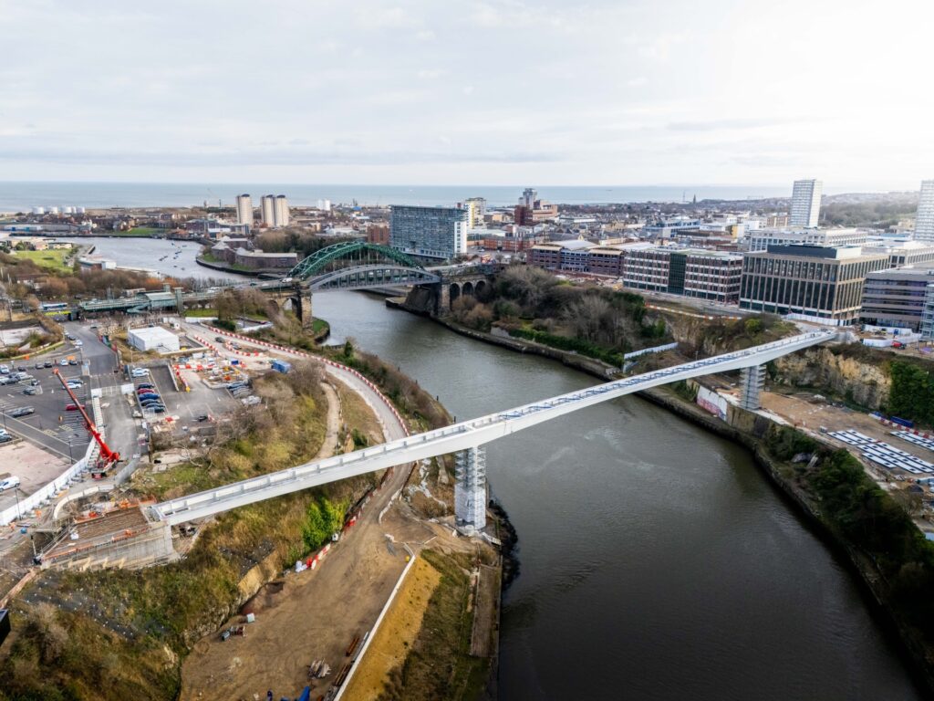 Construction of the New Wear Footbridge is already providing a significant boost to the local economy, new figures have revealed.