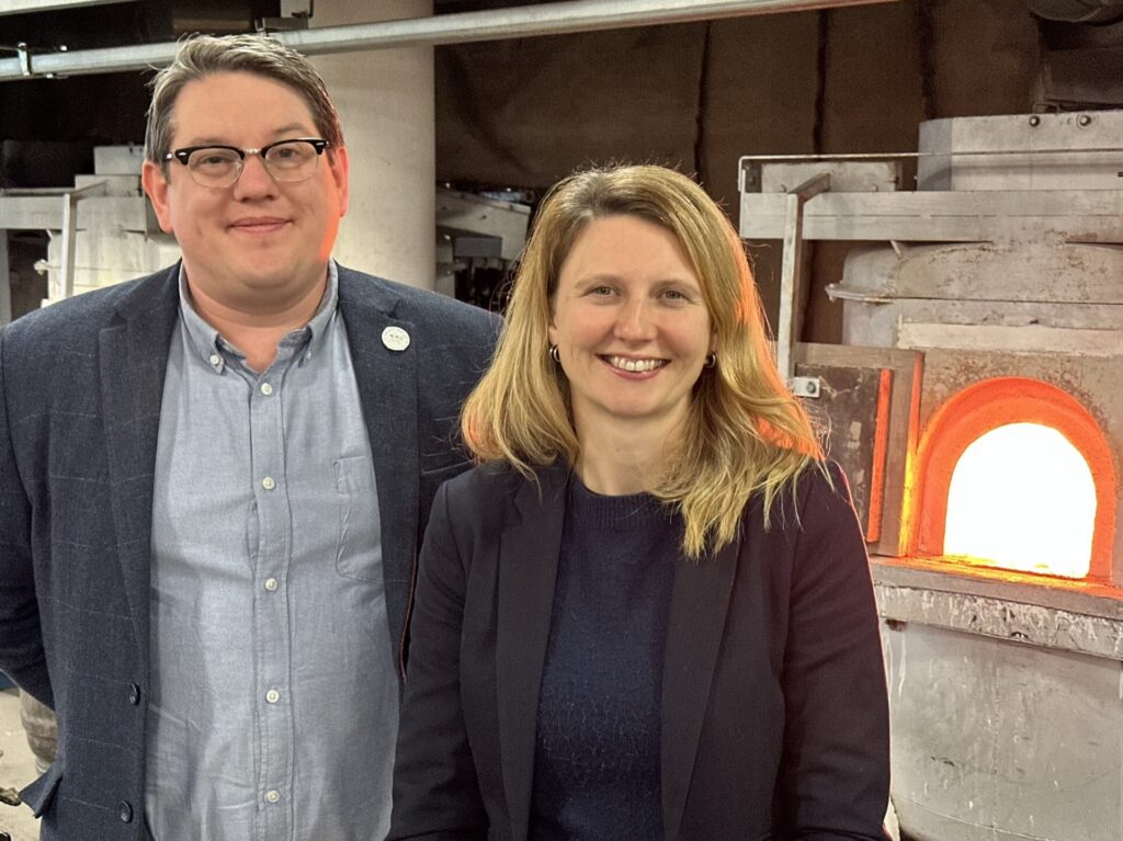 Sunderland Culture CEO Nick Malyan and Rachel Smith, Director, National Glass Centre