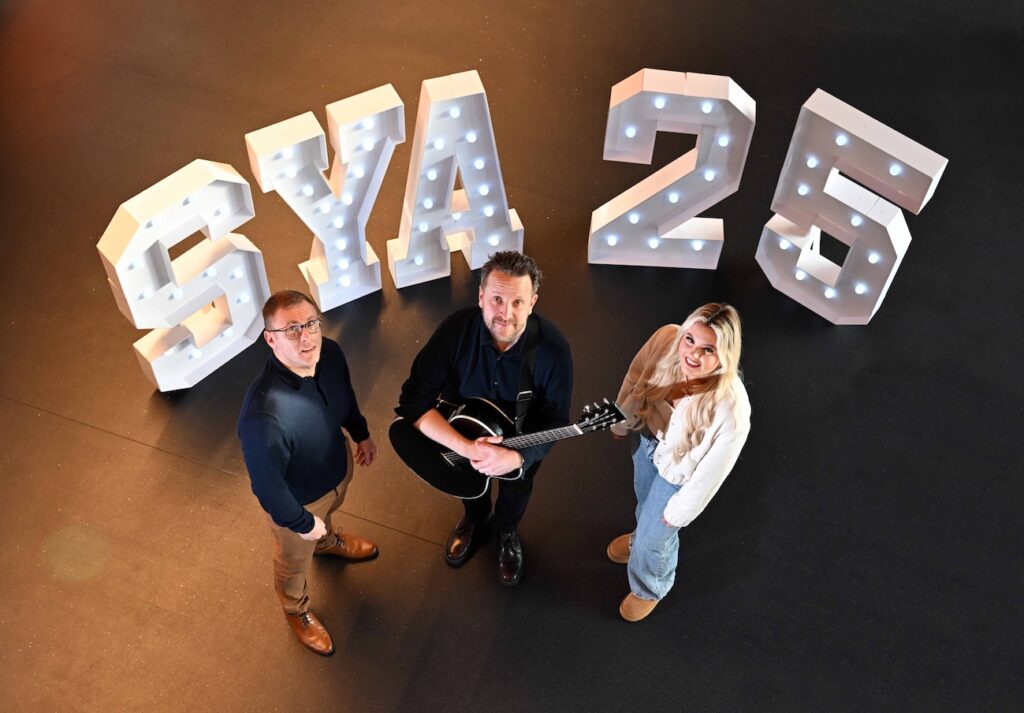 Cllr Michael Butler; SYA 2024 Overall Winner Molly Mackings, and Barry Hyde