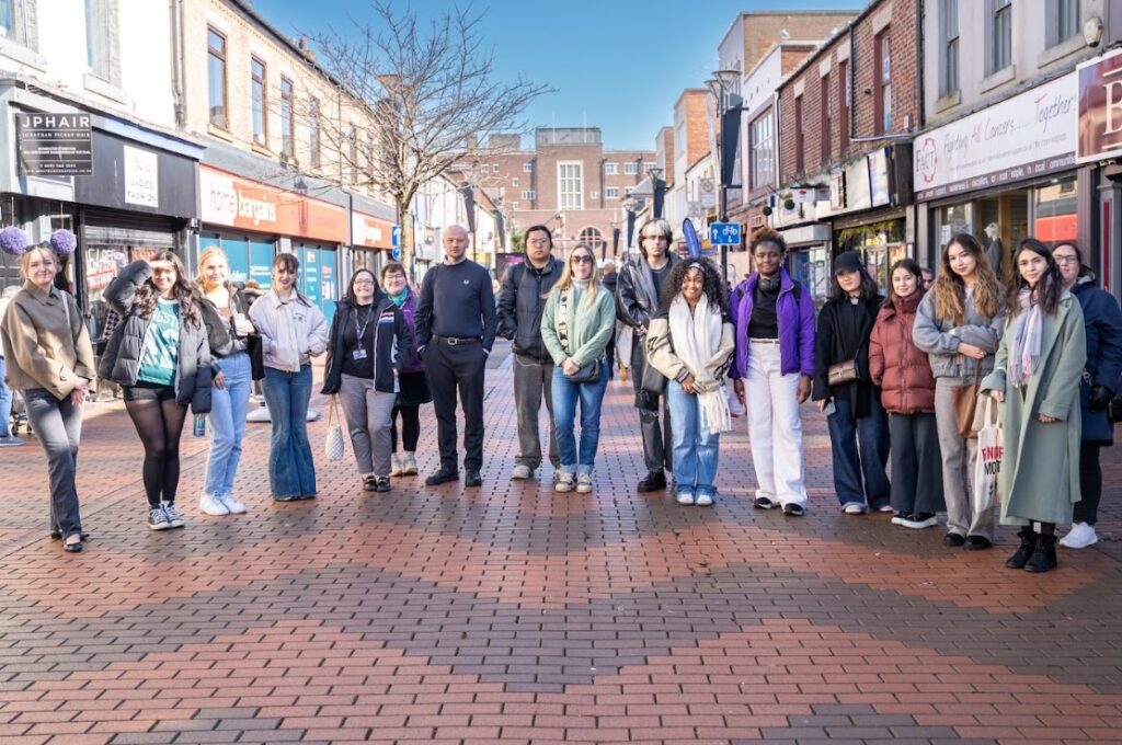 students from the University of Sunderland who helped design some looks which will feature in shop windows during Pride in June