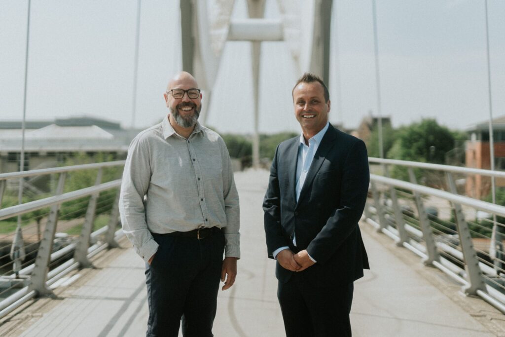 Lee Bramley, (The Endeavour Partnership's Managing Partner) and Steven Petrie, (Ward Hadaway's Managing Partner)