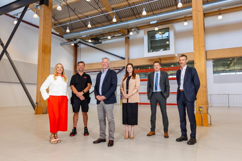 Staff from Sunderland College and Velux with Cllr Kevin Johnston at HICSA