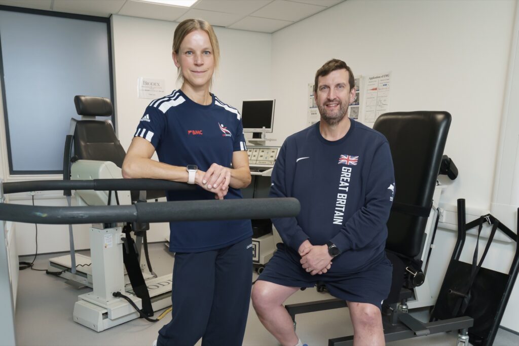Suzan Dudink, Lecturer in Sports Psychology pictured with Iain Aberdeen, Senior Lecturer in Sports Coaching at the University of Sunderland