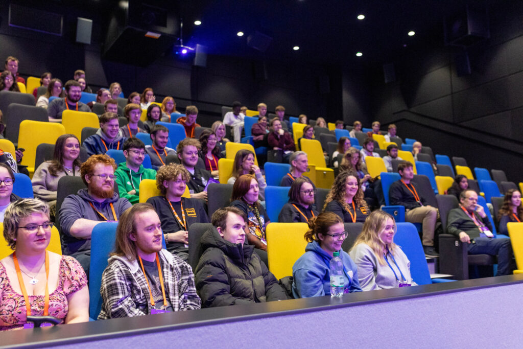 Attendees of Foot in the Door in the University’s Media Centre Cinema
