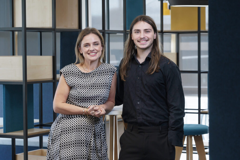University of Sunderland student Jake Hudson pictured with his mum Senior Lecturer Vicky Graham