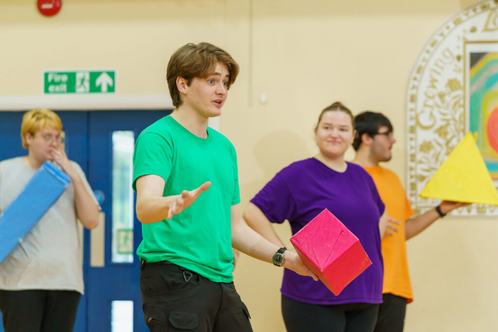 Performing arts student from the University of Sunderland take part in performing Numberbods at St Mary’s Primary School
