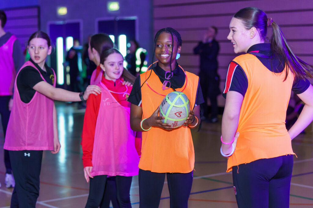Students form Southmoor Academy and Christ College take part in the touch rugby event at the University of Sunderland