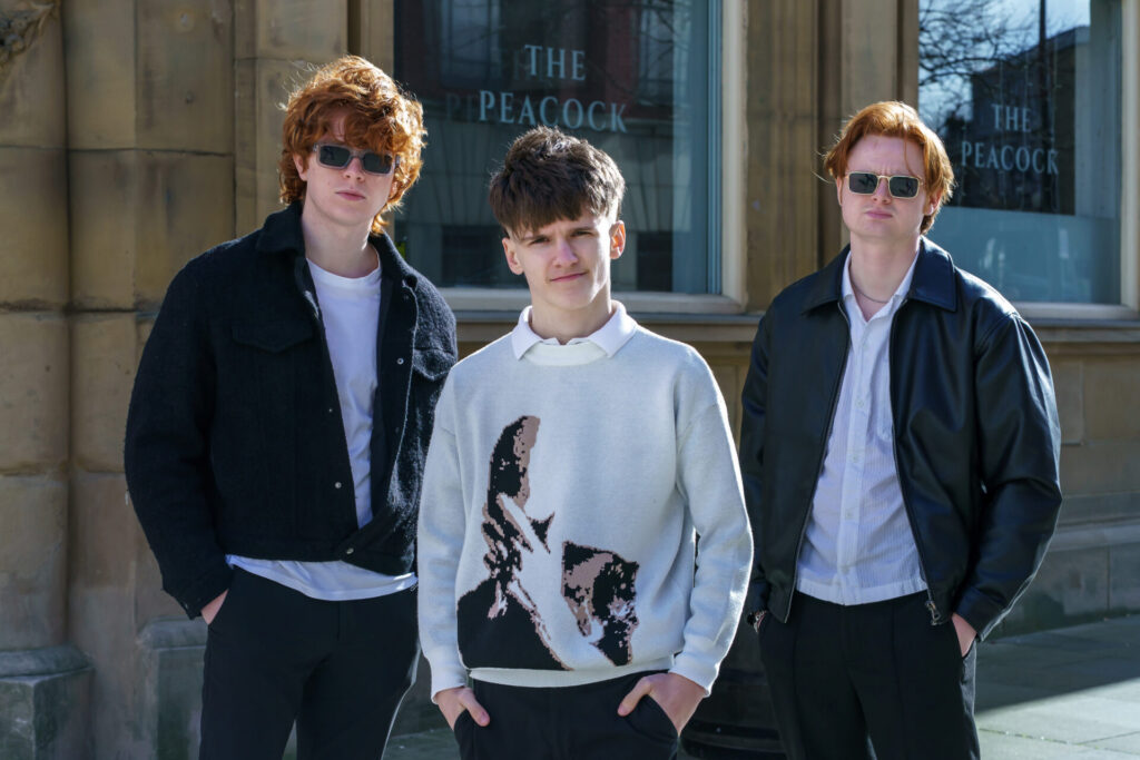 University of Sunderland Student Felix Walls (center) who will be performing at the Radio 1’s Big Weekend pictured with fellow band members Will (left) and Jonny Swindle