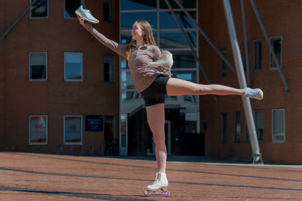 University of Sunderland, Film and Media student and competitive figure skater Florence Springle who is taking part in the Sunderland City Run