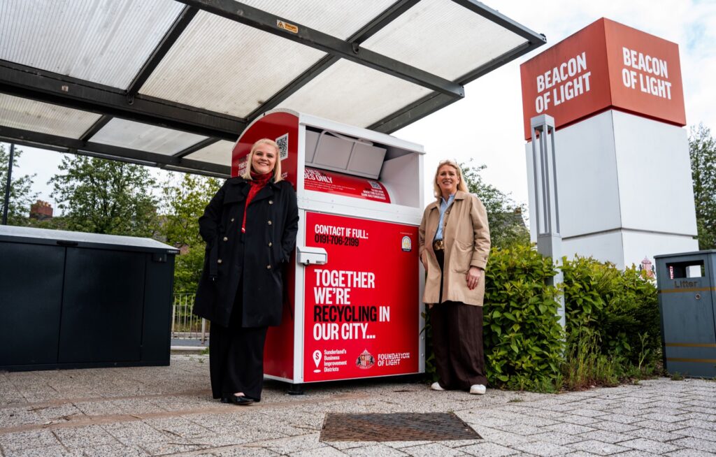 Clare Wilson from the Foundation of Light and Sharon Appleby from Sunderland BIDs